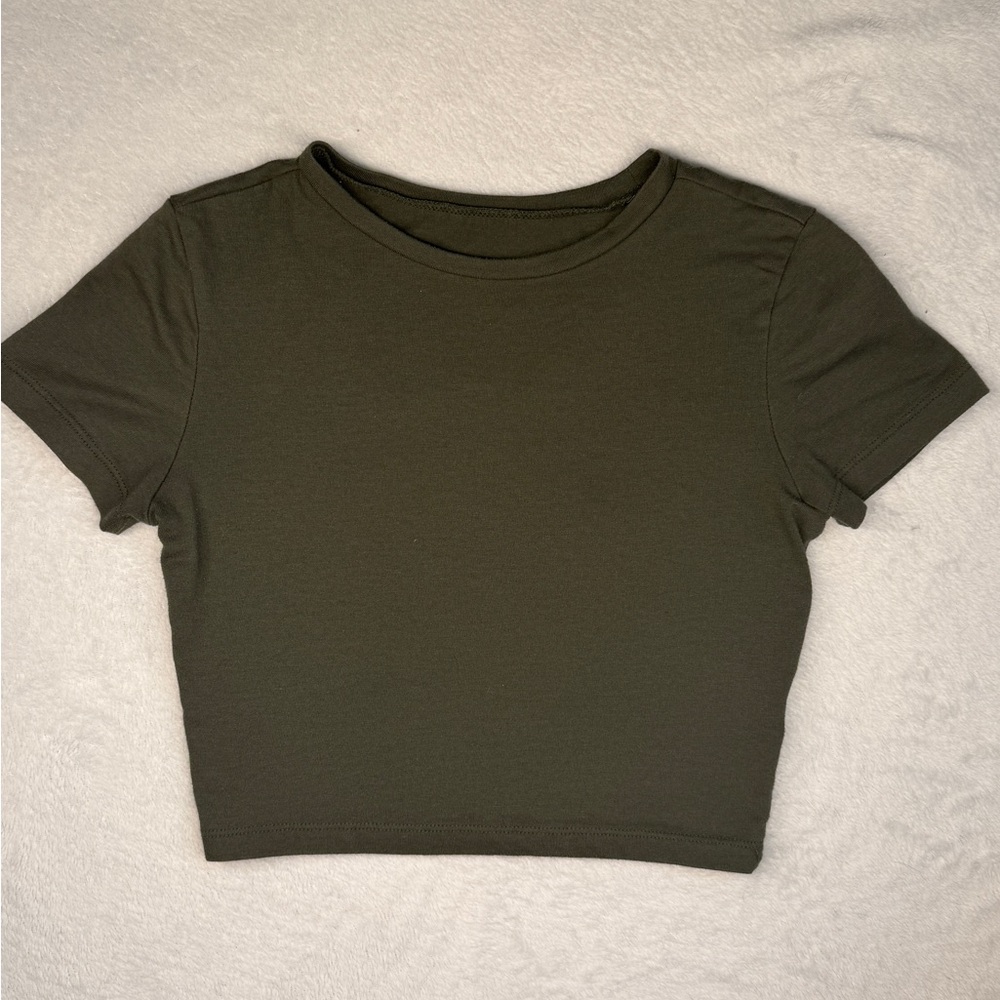 Dark Green Crop Top